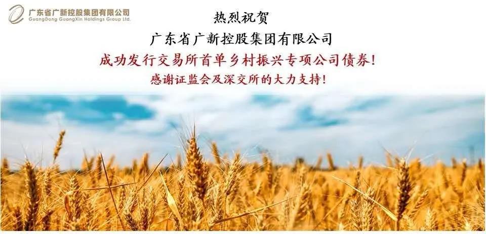 廣新集團成功發行全國首單交易所鄉村振興專項公司債券